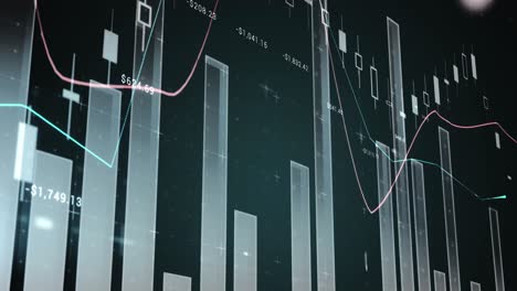 Animation-Mehrerer-Diagramme-Mit-Zahlen-Vor-Abstraktem-Hintergrund