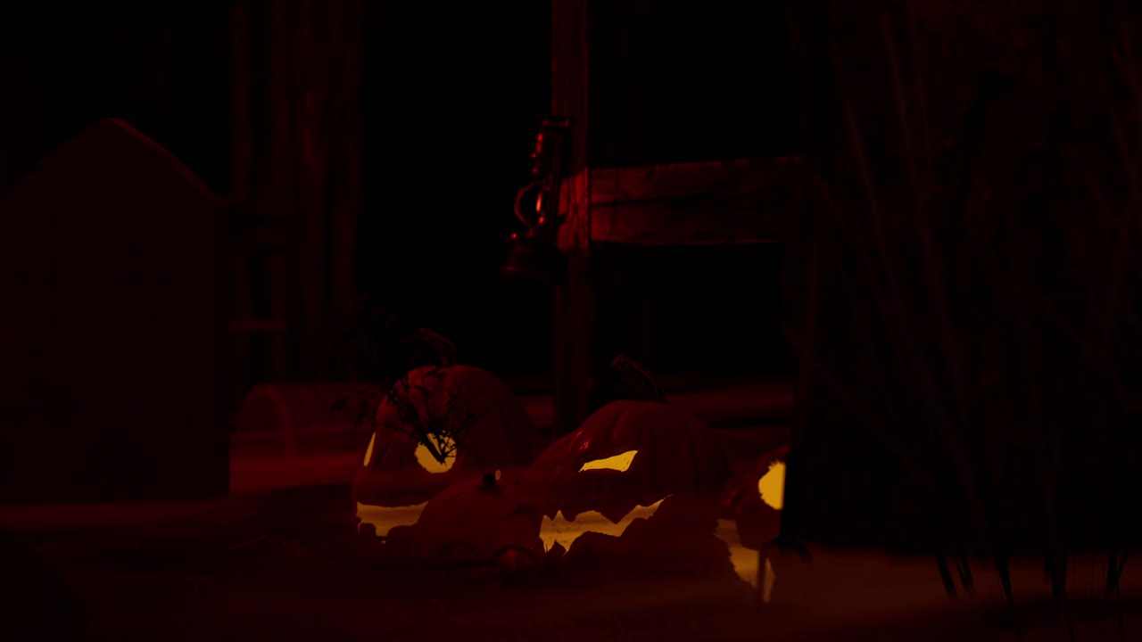 noche de halloween, video en 4k
