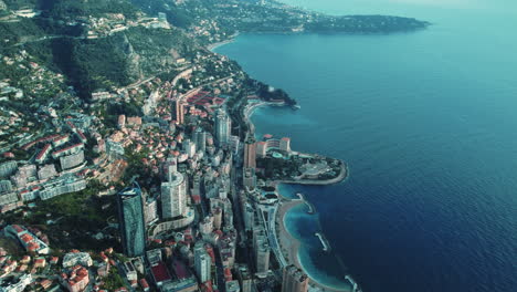 aerial view of monaco cityscape