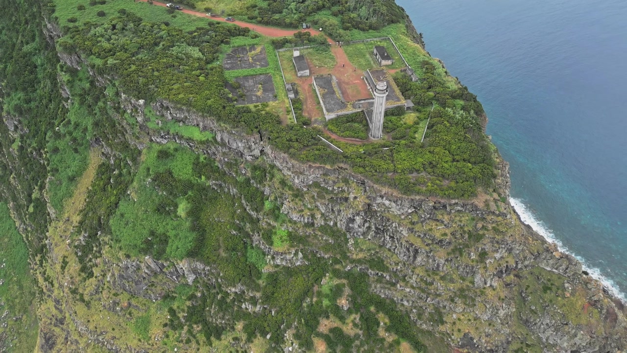 Maritime Landmark Portugal, Historic Structure, Azores Island, Birdseye