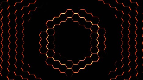 hexágono abstracto fondo futurista animación de bucle sin costuras, elemento de gráficos en movimiento
