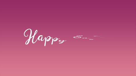 happy easter elegant pink and purple gradient background with white lettering