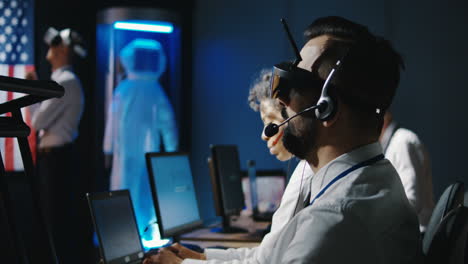 space mission control room