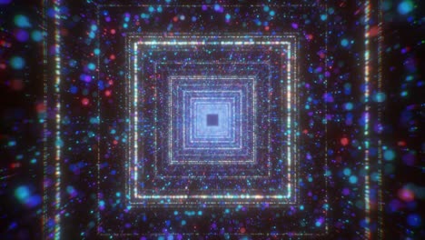 túnel 3d abstracto con luces brillantes