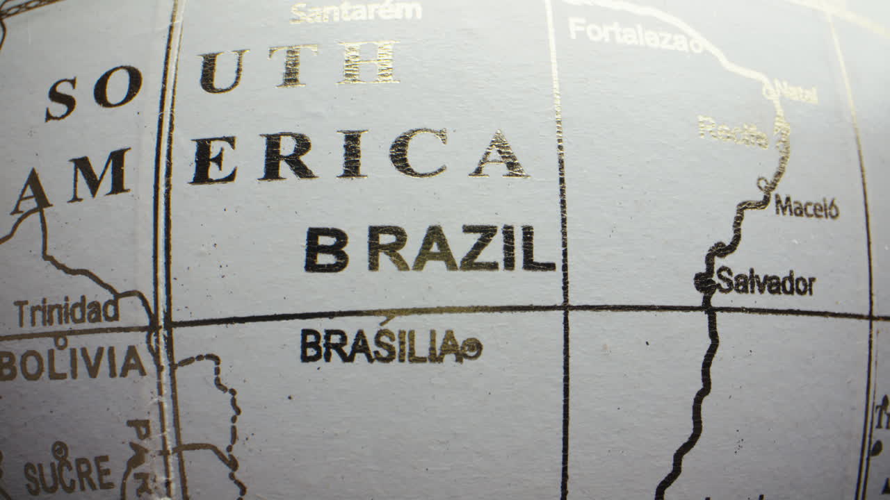 Map of Brazil and South America