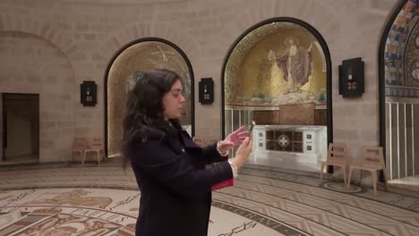 exploring holy land architecture through the lens. slow motion.