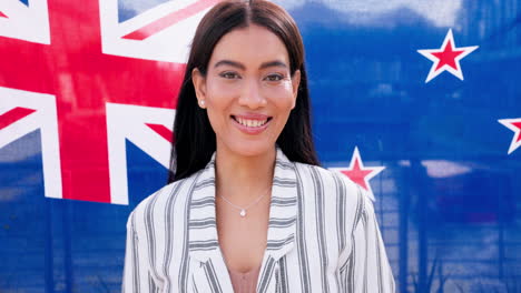 Woman,-face-and-smile-in-Australia