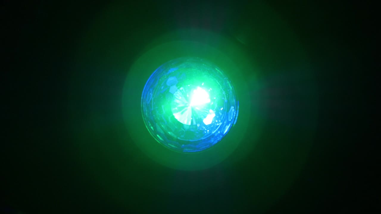 Pulsing Blue and Green Disco Light