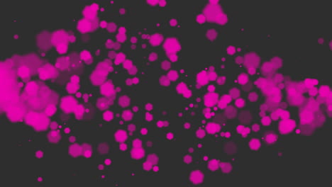 confeti redondo rojo de moda voladora sobre degradado negro moderno