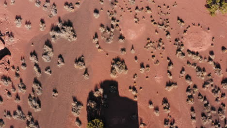 Vista-De-Arriba-Hacia-Abajo-De-Las-Ruinas-Del-Pueblo-De-Wukoki-En-El-Desierto-De-Arizonan