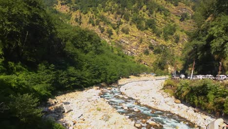 beautiful river in kedarnath wide view