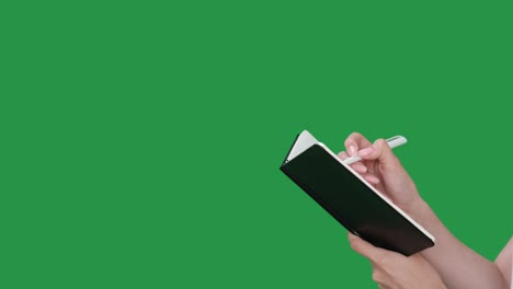 planificación de negocios manos tomando notas bolígrafo cuaderno