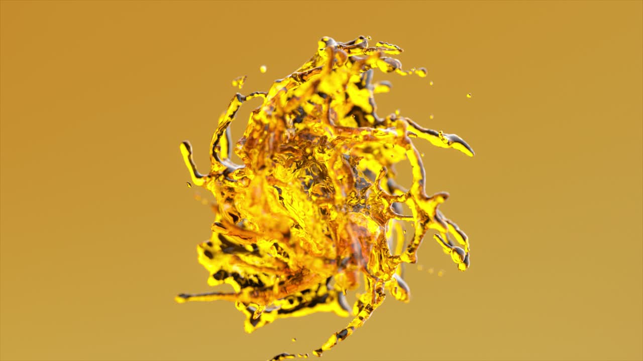 золотой жидкий брызг