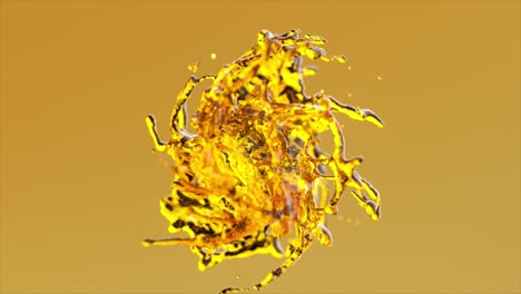 golden liquid splash