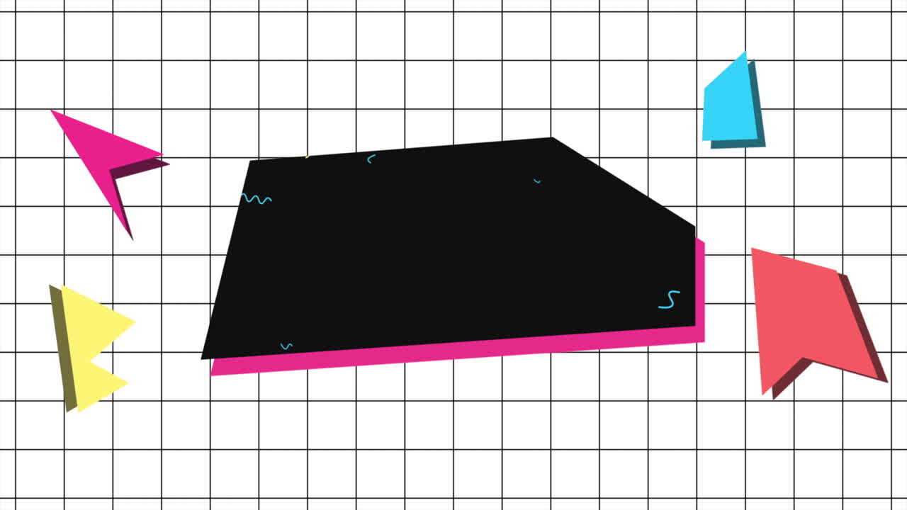 80년대 스타일의 기하학적 모양을 가진 현대적인 패턴