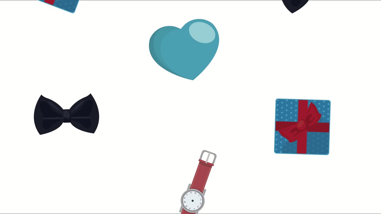 tarjeta de día del padre con accesorios de patrón