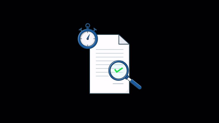 Animated Document Review with Magnifying Glass and Stopwatch