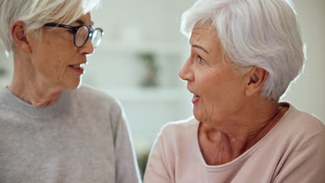 friends, conversation and happy with mature women