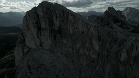 drone footage over dolomites in italy-9