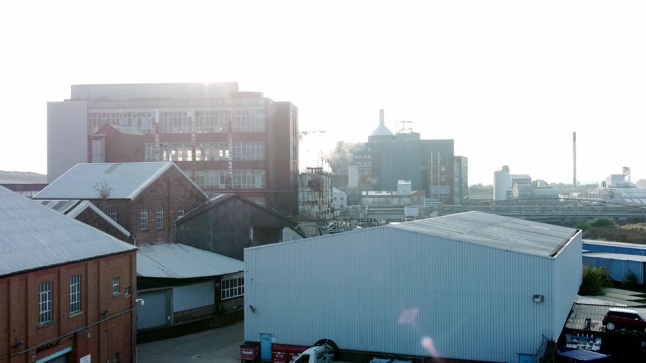 산업 구역 의 공중 사진