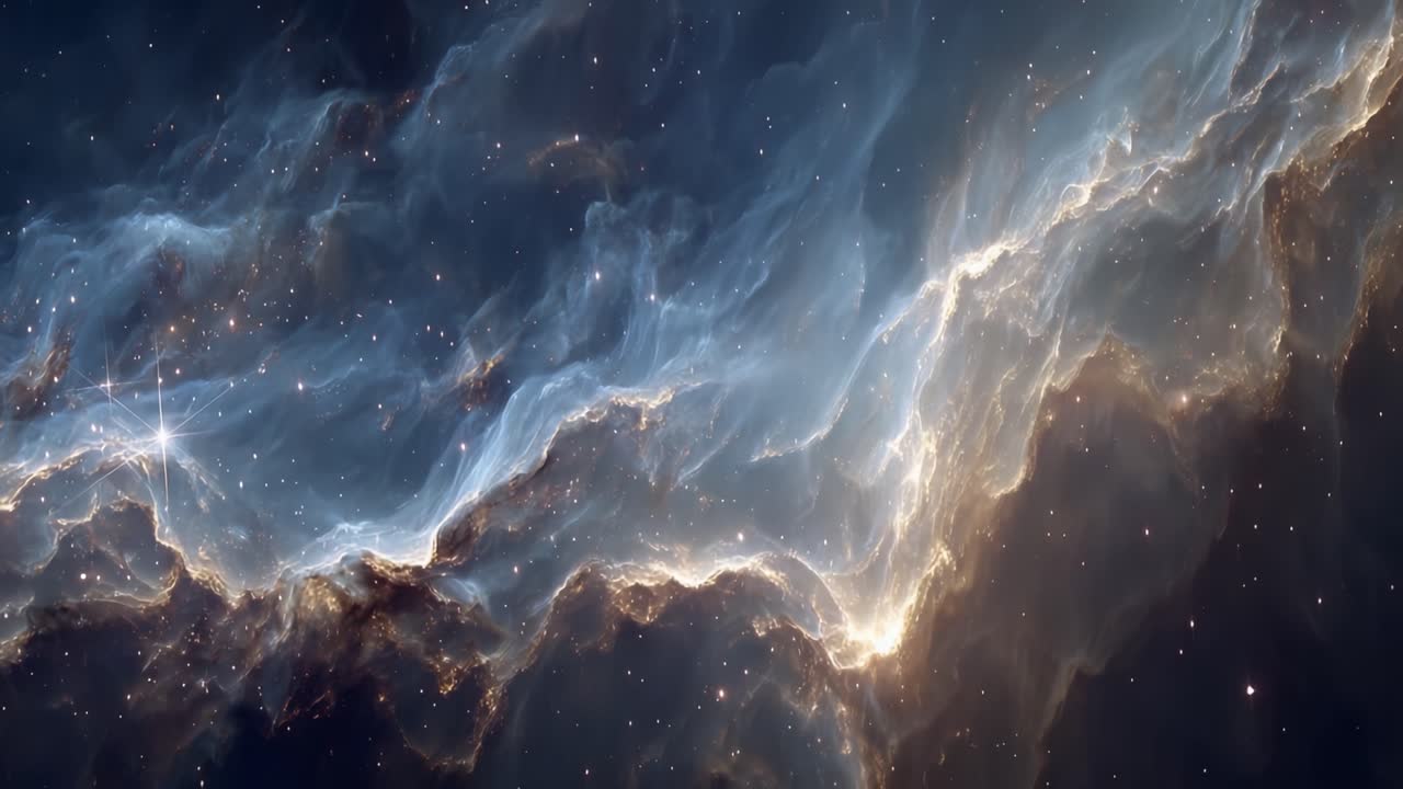 A Stunning Journey Through the Cosmic Skies: An Ethereal Dance of Nebulae and Celestial Wonders Captured in Vivid Detail