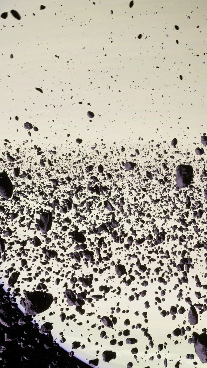 Vast cosmic dance of asteroids in a breathtaking celestial expanse
