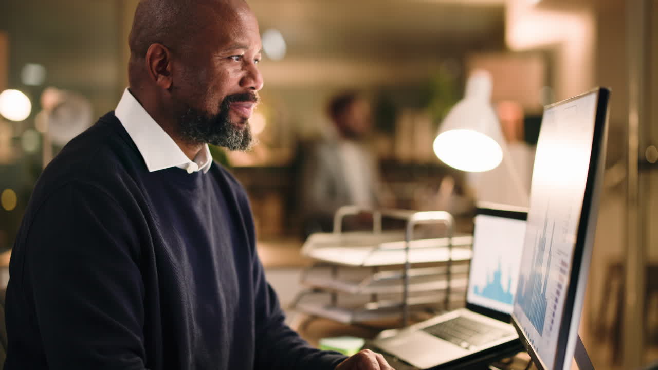 Man working at his desk in office