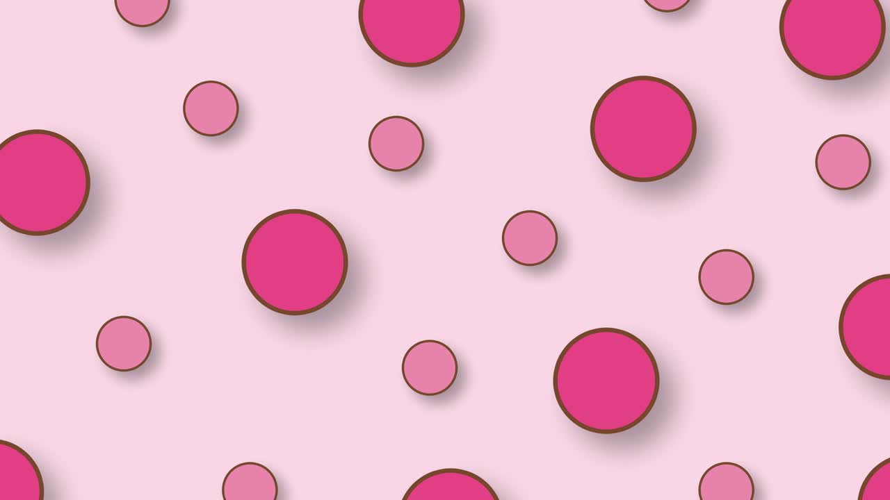 Abstract pattern polka Circle background with moving shapes. modern animation. 4k video