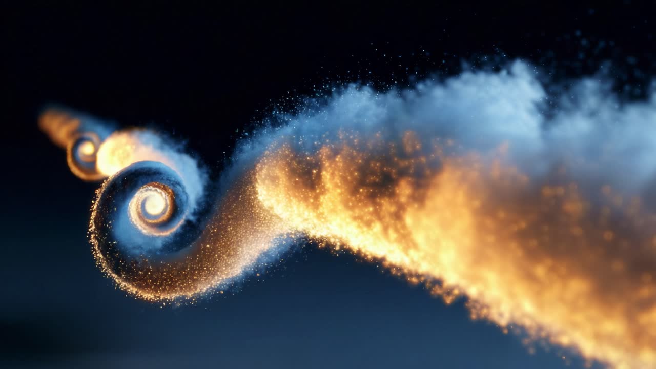 Mesmerizing Spirals of Light and Dust: A Stunning Visual Journey Through the Ethereal Dance of Cosmic Elements Captured in Dynamic Motion, Showcasing a Unique Artistic Interpretation