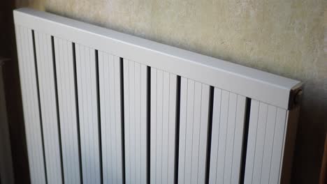 white radiator on a wall