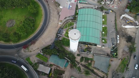 aerial video of panamericana highway in lima peru. image of transport junction and city.