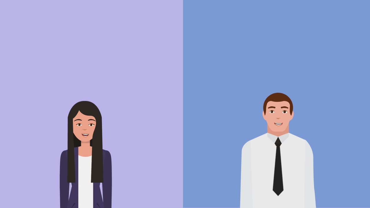 trabajo en equipo personas animación hd