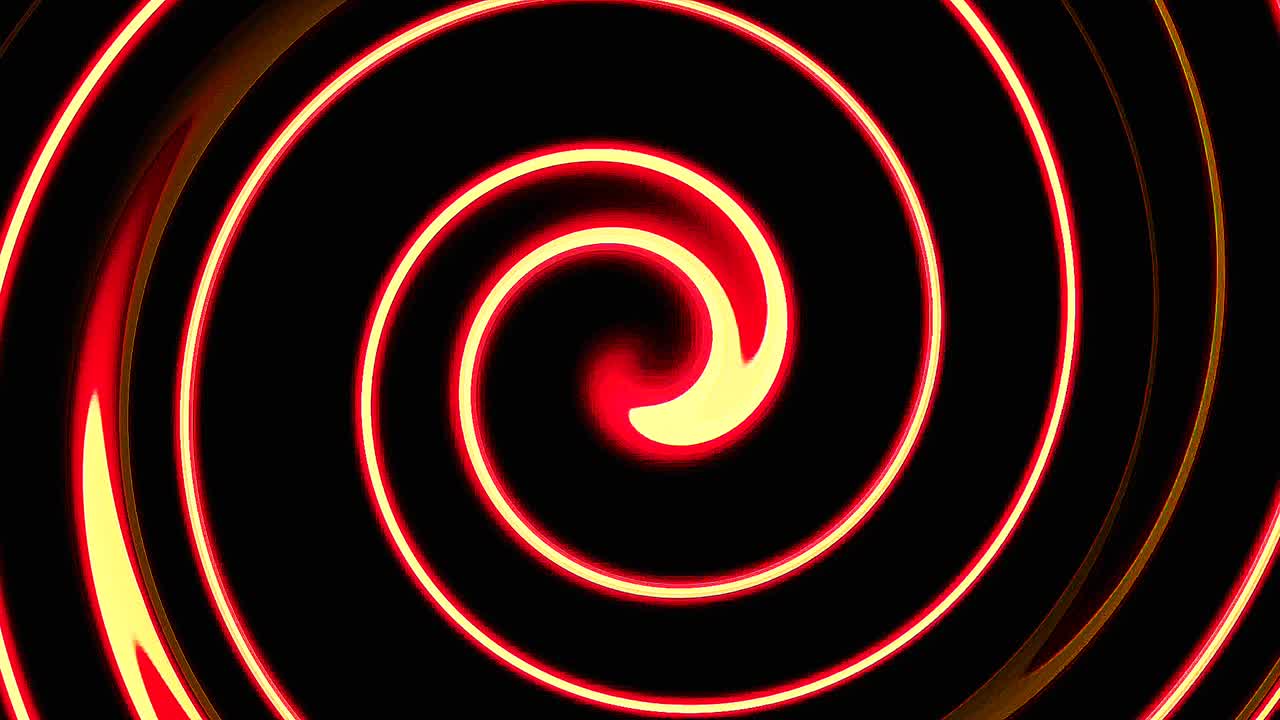 검은색 배경에 반이는 빛의 점들의 다채로운 원형 지점 파동