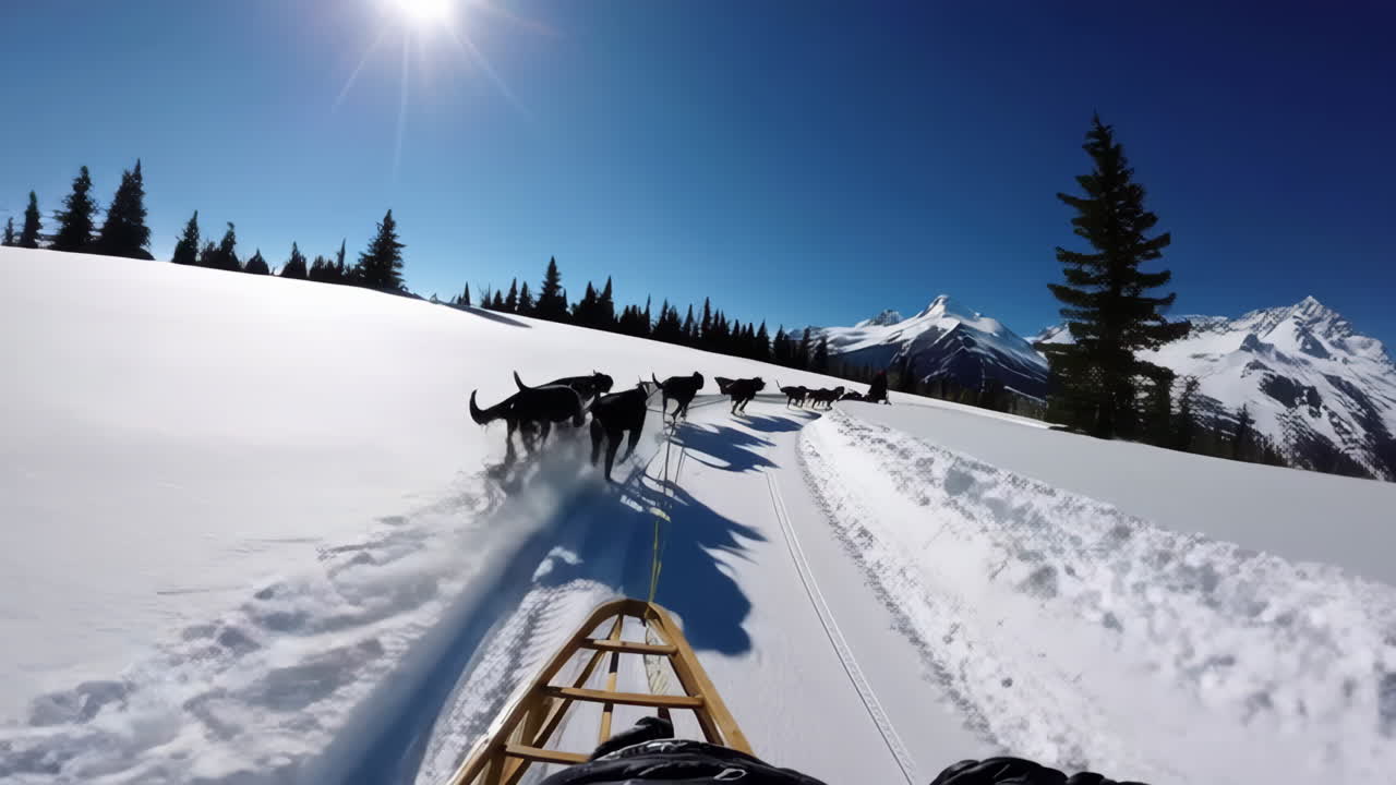 Avventura di sleddog in montagna
