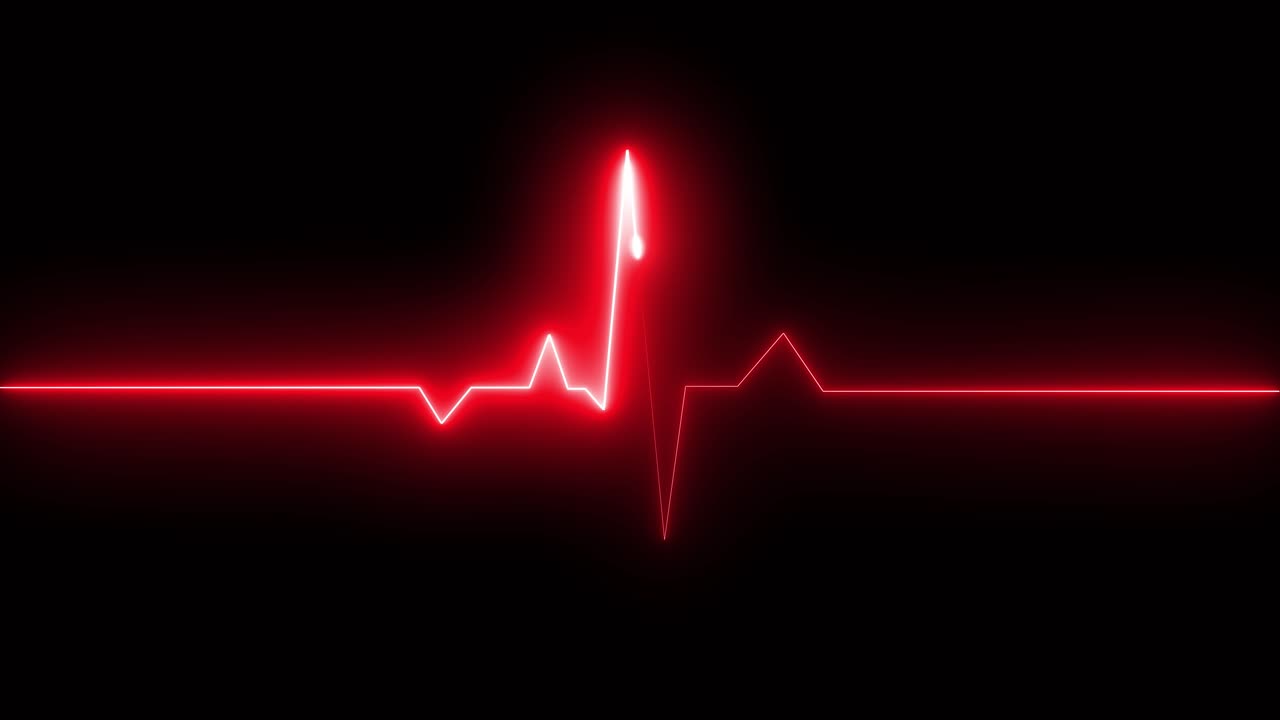 Red Heartbeat Cardiogram