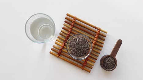 chia seeds with water