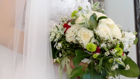 wide shot of  bride - bridemaid wedding dress