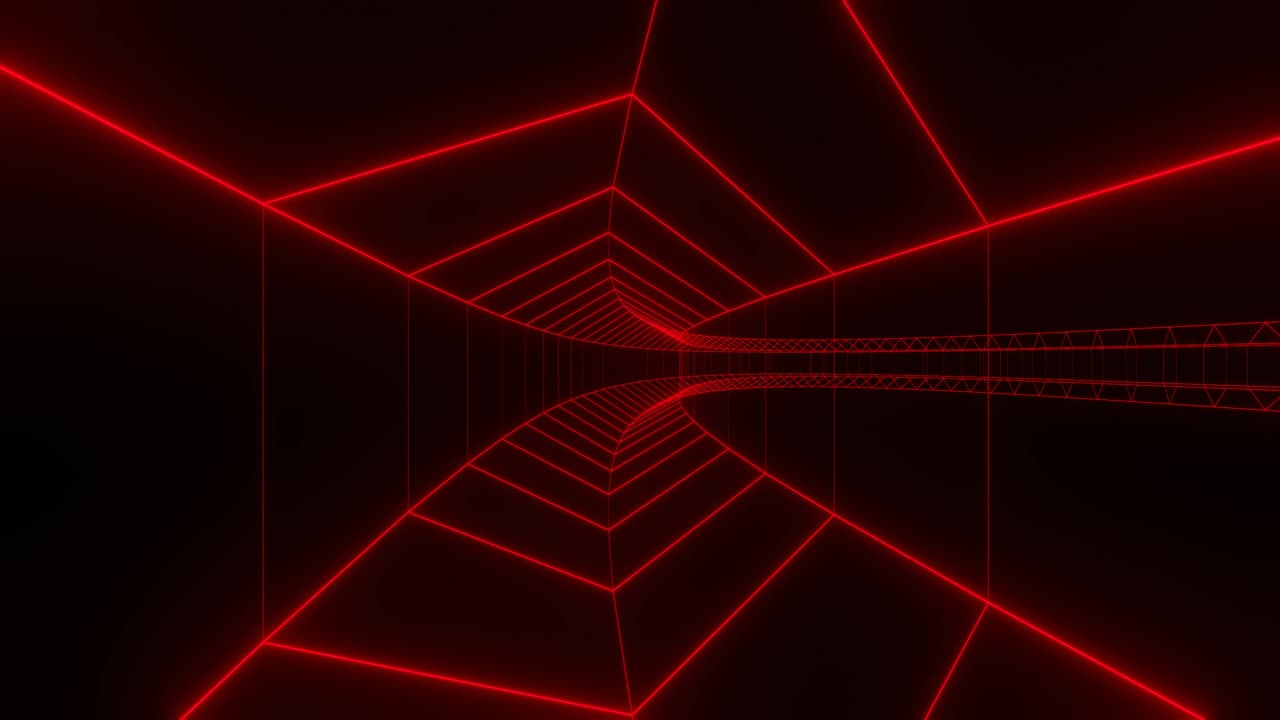 tubo, largo túnel oscuro con luz futurista.