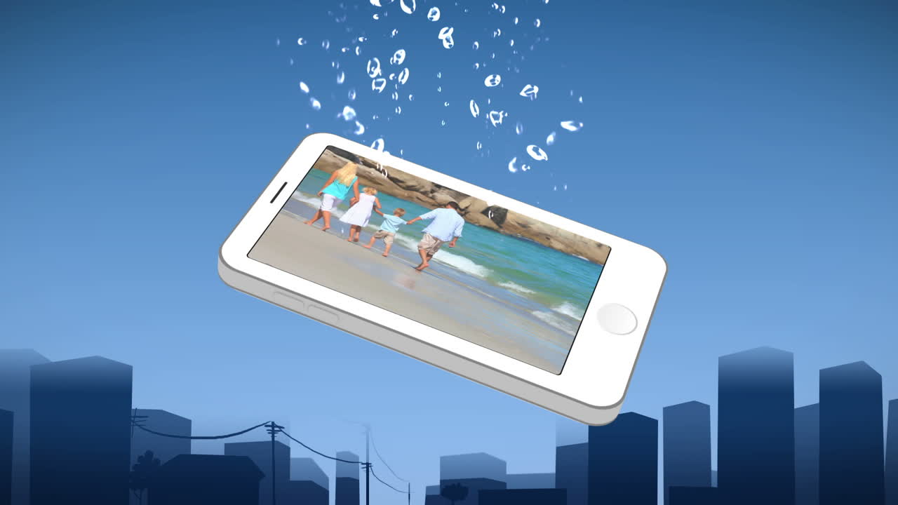 가족이 고 있는 스마트폰