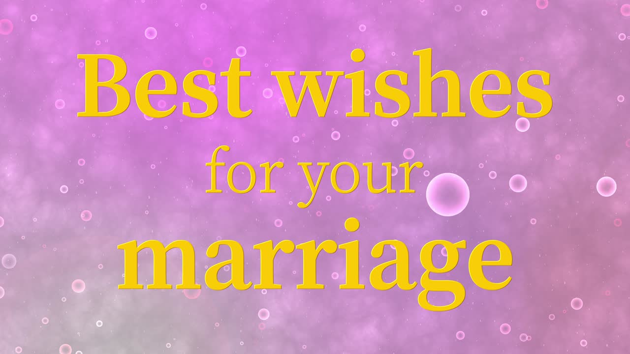 당신의 결혼에 대한 가장 좋은 소원 문자 메시지 애니메이션 모션 그래픽