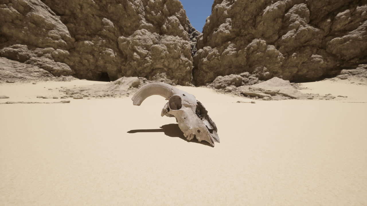 un cráneo en el desierto