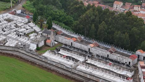cemetery cudillero asturias, northern spain, drone,aerial