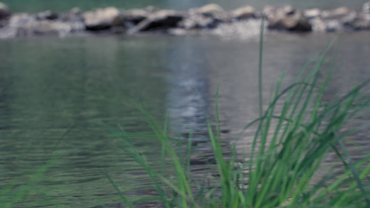 Cueva del Gato water flow, focus shift from the foreground to the background, Andalusia, Spain