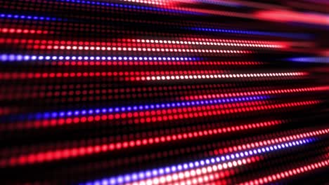 red, blue and white abstract technology background with animation slow motion of little light dot stripes.