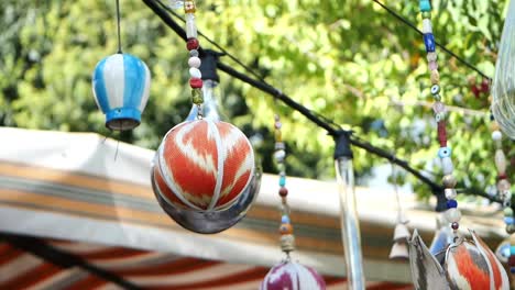 outdoor decorations with beads and lights