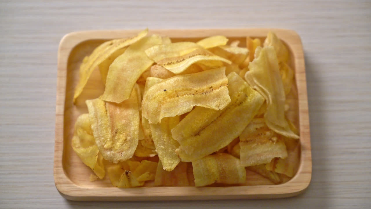 Crispy Banana Chips - fried or baked sliced banana