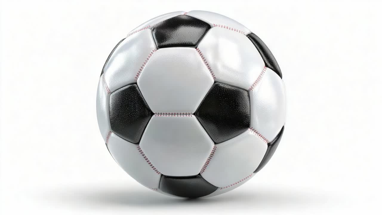 Eine dynamische Bildreise durch einen Fußball: Eine Entdeckung des zeitlosen Designs und der Handwerkskunst hinter dem ikonischen Schwarz-Weiß-Muster.