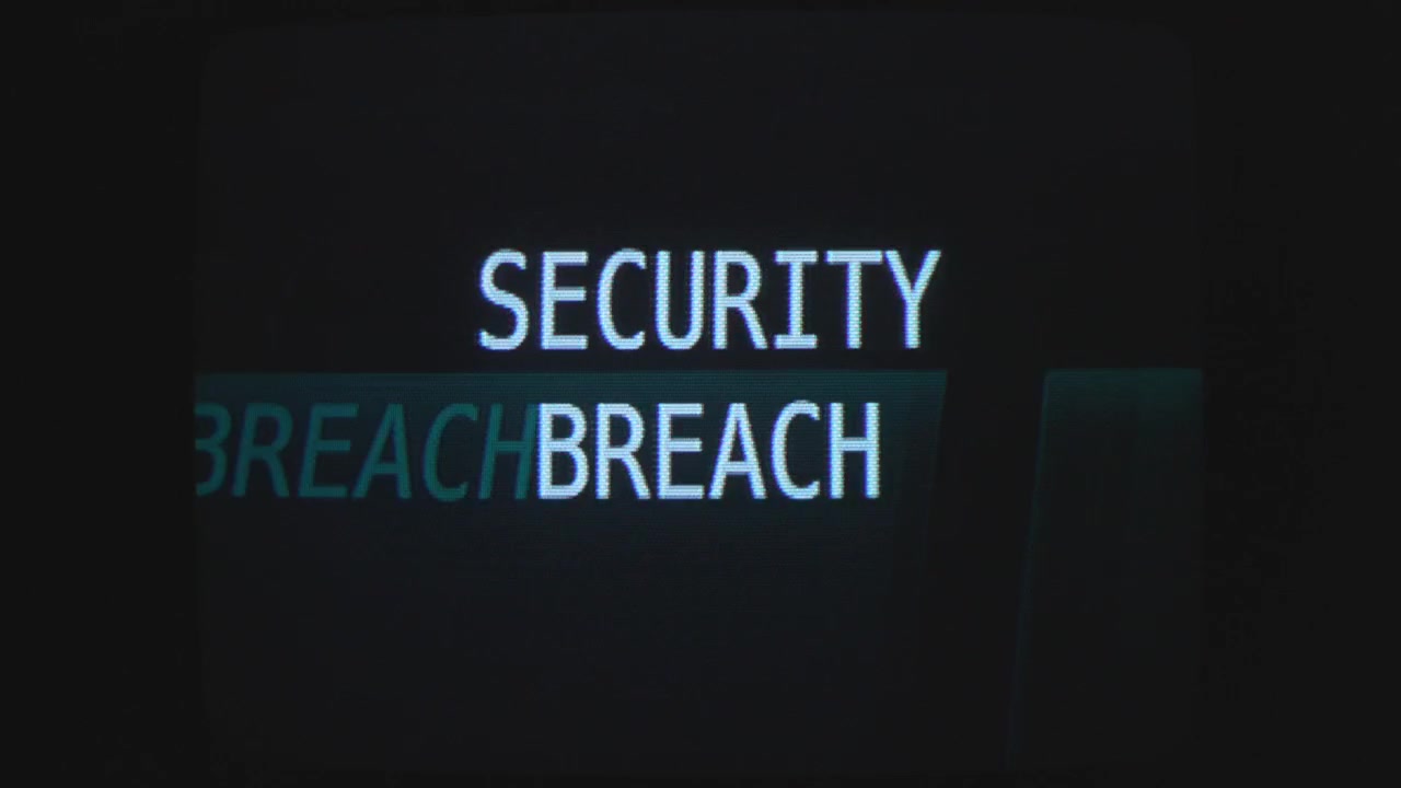 Screen displaying programming texts or information at a black background.