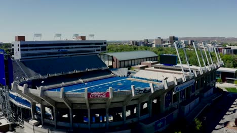 aerial view of albertsons stadium, home of the boise state broncos