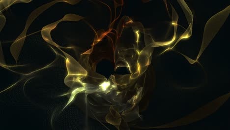 fondo loopable abstracto con energía oscura dorada. v4